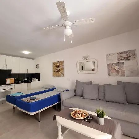 Studio No 2 Just 100 To And Sea, Large Terrace, Heated Pool, Wifi, Aircondition For A Fee Apartamento Playa de las Américas