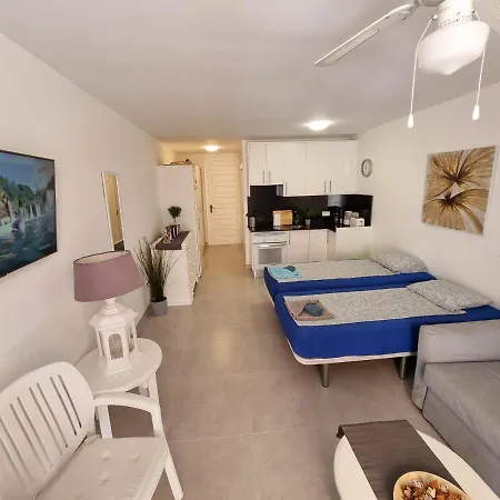 Studio No 2 Just 100 To And Sea, Large Terrace, Heated Pool, Wifi, Aircondition For A Fee * Playa de las Americas (Tenerife)